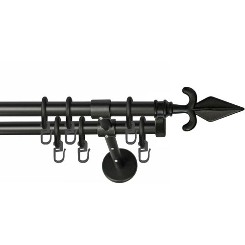 9002777282598 - Gardinenstange GARESA RUSTIKA Gardinenstangen Gr L 390 cm Ø 16 mm 2 läufig schwarz Kinder Gardinenstangen für rustikale Vorhanggarnitur verlängerbar m Ringe Endknopf Pfeil 9002777282598 - Gardinenstange GARESA RUSTIKA Gardinenstangen Gr L 390 cm Ø 16 mm 2 läufig schwarz Kinder Gardinenstangen für rustikale Vorhanggarnitur verlängerbar m Ringe Endknopf Pfeil