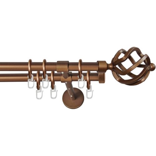9002777139731 - Gardinenstange GARESA RUSTIKA Gardinenstangen Gr L 140 cm Ø 16 mm 2 läufig braun (bronzefarben) Kinder Gardinenstangen für rustikale Vorhanggarnitur verlängerbar m Ringe Endknopf Korb 9002777139731 - Gardinenstange GARESA RUSTIKA Gardinenstangen Gr L 140 cm Ø 16 mm 2 läufig braun (bronzefarben) Kinder Gardinenstangen für rustikale Vorhanggarnitur verlängerbar m Ringe Endknopf Korb