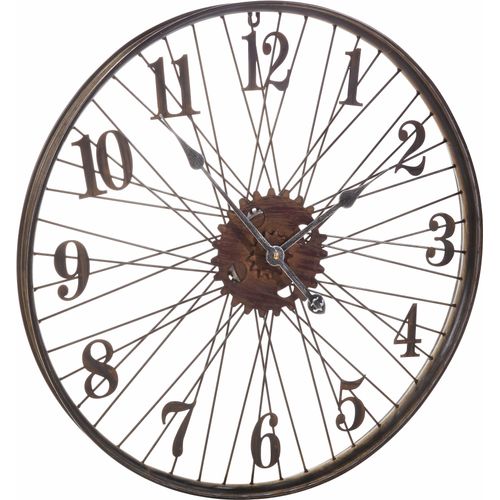 8008457777591 - Wanduhr LOWELL Wanduhren Gr T 4 cm braun Wanduhren