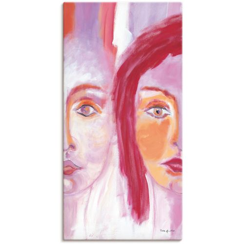4062144591598 - Wandbild ARTLAND Gesichter Bilder Gr B H 30 cm x 60 cm Leinwandbild Hochformat 1 St pink Kunstdrucke als Alubild Leinwandbild Wandaufkleber oder Poster in versch Größen