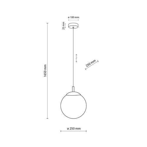 5901780556693 - Hängeleuchte Esme Opalglas einflammig Ø 25 cm