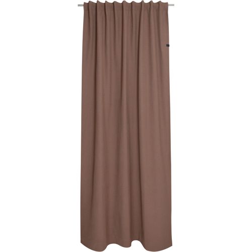 4005414469777 - Vorhang SCHÖNER WOHNEN-KOLLEKTION Solo Gardinen Gr 250 cm Multifunktionsband 130 cm braun Schlafzimmergardinen mit Lederapplikation