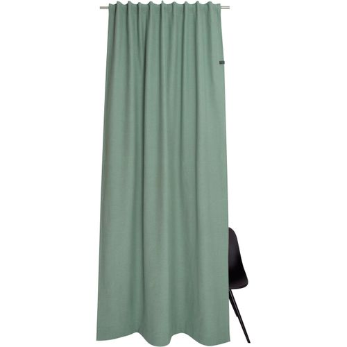 4005414469791 - Vorhang SCHÖNER WOHNEN-KOLLEKTION Solo Gardinen Gr 250 cm Multifunktionsband 130 cm grün Landhaus Gardinen mit Lederapplikation