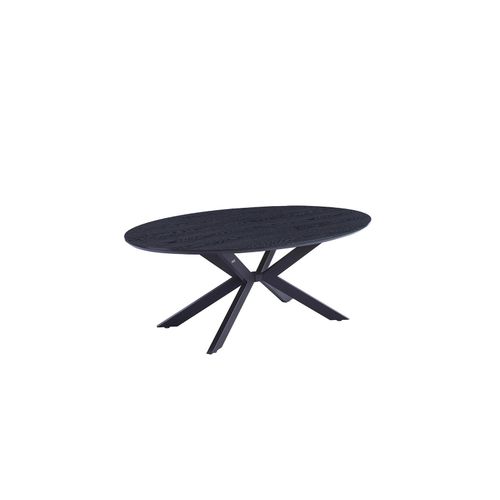 4058166271457 - HOME DELUXE Esstisch Oval AVENTIS inkl Sternfuß - 200 x 120 cm - versch Farben - Dark Oak