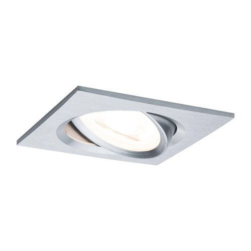 4000870934739 - LED Einbauleuchte 3-Step-Dim Nova schwenkbar eckig 84x84mm 50° GU10 65W 460lm 230V dimmbar 2700K Alu gedreht