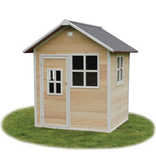 8718469460236 - Exittoys - Exit Holz Spielhaus Loft 100 Natur 149x141x160 cm