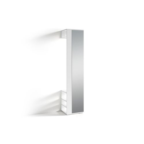 4251942205503 - Flurgarderobe ben Garderobe matt weiß mit Spiegel Spiegelschrank für den Flur mit Kleiderstange und Ablage b 40 h 184 t 35 cm - Byliving 4251942205503 - Flurgarderobe ben Garderobe matt weiß mit Spiegel Spiegelschrank für den Flur mit Kleiderstange und Ablage b 40 h 184 t 35 cm - Byliving