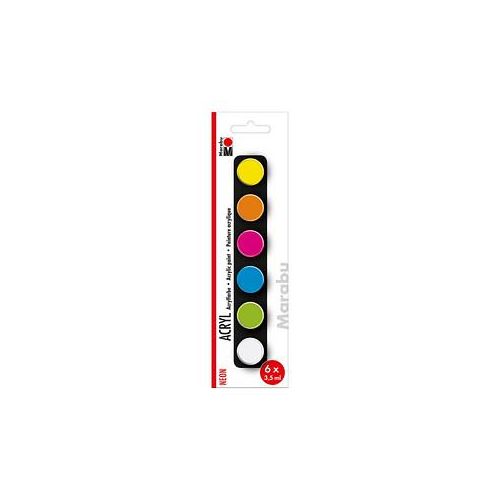 4007751739988 - 6 Neon Acrylfarben farbsortiert 4007751739988 21 Milliliter