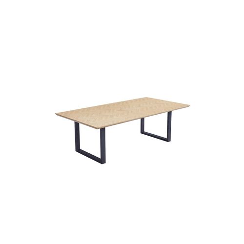 4058166271556 - HOME DELUXE Esstisch Eckig AVENCIA inkl U-Fuß - 240 x 120 cm - versch Ausführungen - Fishbone Oak