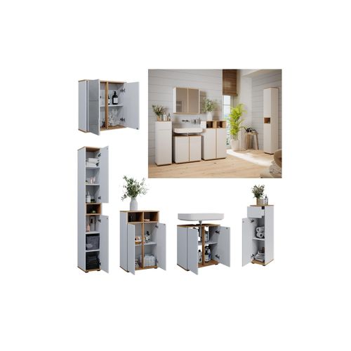 4066731445042 - Badmöbel Set Didi Weiß Artisan 5 Teile Vicco