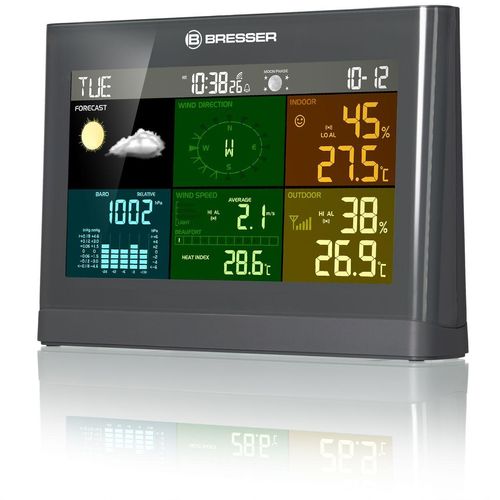 4007922067476 - BRESSER 5-in-1 Comfort Wetter Center mit Farbdisplay