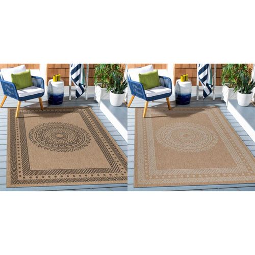 8682455386971 - In & Outdoor Teppich Wetterfest Läufer Beige - Balkon Teppich Wasserfest