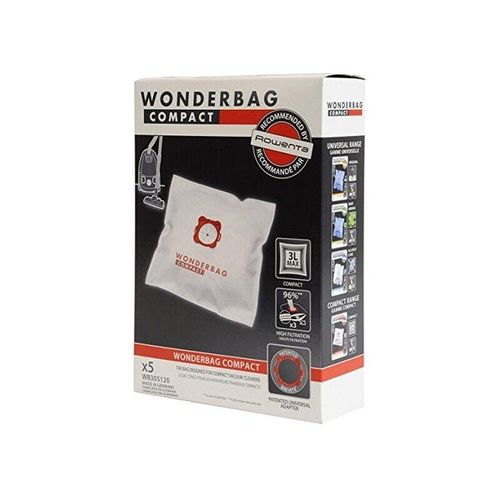 3665392201786 - Kompakte Wonderbag-Beutel 5 Stück wb305120 für rowenta-Staubsauger