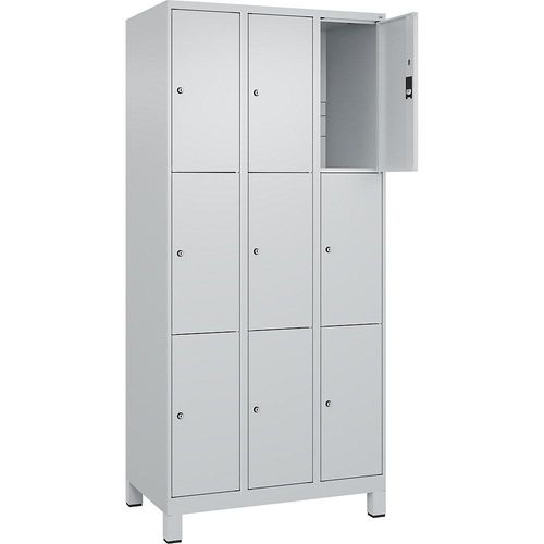 4066681681149 - Schließfachschrank Classic Plus lichtgrau 080010-303 S10009 9 Schließfächer 900 x 500 x 1950 cm 4066681681149 C+P-Möbel