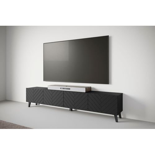 4068222739906 - Lowboard INOSIGN LOWBOARD PHUKET Sideboards Gr B H T 190 cm x 39 cm x 32 cm schwarz (graphite matt graphite matt mdf) TV-Board mit Strukturfront grifflose Breite 190 cm