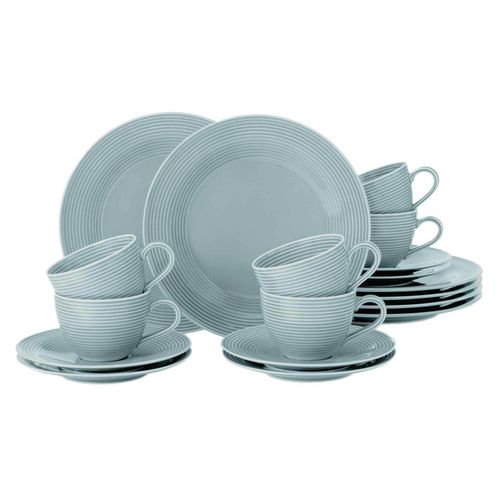 4052212090887 - Kaffeeservice SELTMANN WEIDEN Geschirr-Set Service Beat Geschirr-Sets Gr 18 tlg blau (arktisblau) Geschirr-Sets für 6 Personen wunderschöne Farbglasur Made in Germany 18 Teile