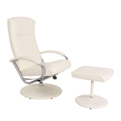 4052826137442 - Relaxsessel Siena mit Hocker ~ creme-weiß