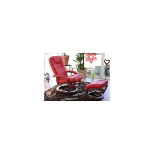 4052826134502 - Fernsehsessel Aprilia Kunstleder mit Hocker ~ rot 4052826134502 - Fernsehsessel Aprilia Kunstleder mit Hocker ~ rot