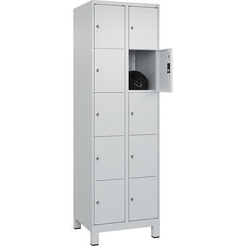 4066681680548 -  C+P Schließfachschrank Classic PLUS 2x5Fächer 1950x600x500mm lgrlgr 4066681680548 C + P Möbelsysteme