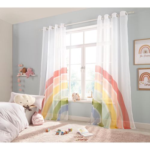 6941446607399 - Gardine LÜTTENHÜTT Regenbogen Gardinen Gr 145 cm Ösen 140 cm bunt Ösen Gardine Kindergardine bedruckt gewebt transparent verschiedene Größen 6941446607399 - Gardine LÜTTENHÜTT Regenbogen Gardinen Gr 145 cm Ösen 140 cm bunt Ösen Gardine Kindergardine bedruckt gewebt transparent verschiedene Größen