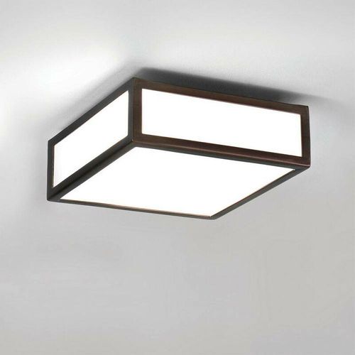 5038856082272 - Astro Lighting - Astro Mashiko 200 - Badezimmer quadratische Deckenleuchte Bronze IP44 E27