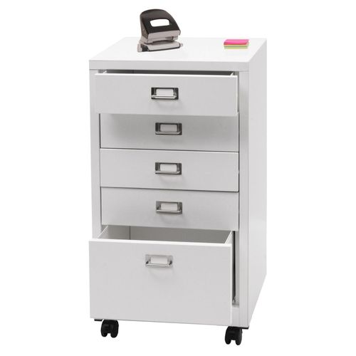 4057651575476 - Rollcontainer MCW-L49 Schubladenschrank Stahlschrank Aktenschrank Metall 75x40x41cm 5 Schubladen ~ weiß 4057651575476 - Rollcontainer MCW-L49 Schubladenschrank Stahlschrank Aktenschrank Metall 75x40x41cm 5 Schubladen ~ weiß