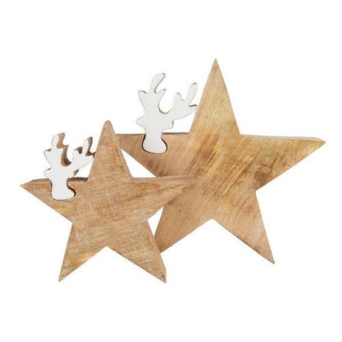 4250965967009 - Deko Puzzle Star mit Renntier 2-er Set