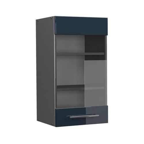 4066731406593 - Glashängeschrank Fame-Line Anthrazit Dunkelblau Hochglanz 40 cm