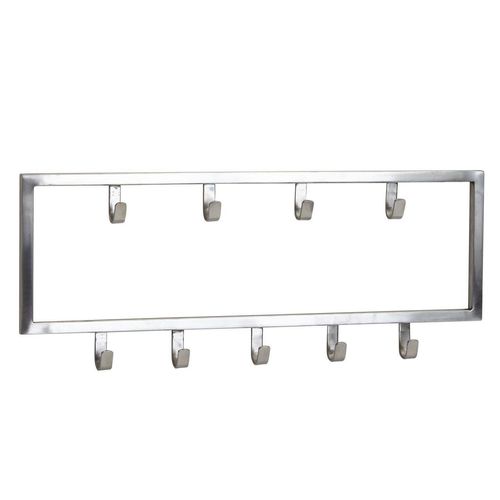 4251757702259 - WOHNLING Wandgarderobe WL6446 silber Metall 9 Haken 500 x 200 cm