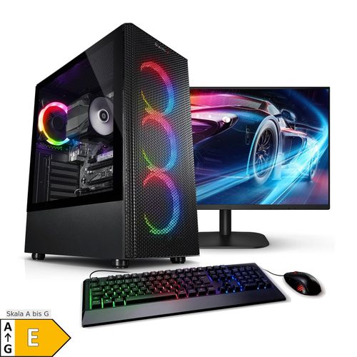 4260627618316 - PC Set Gaming mit 27 Zoll TFT Raptor V AMD Ryzen 5 5600GT 32GB DDR4 AMD Vega Grafik 1TB SSD WLAN Windows 11