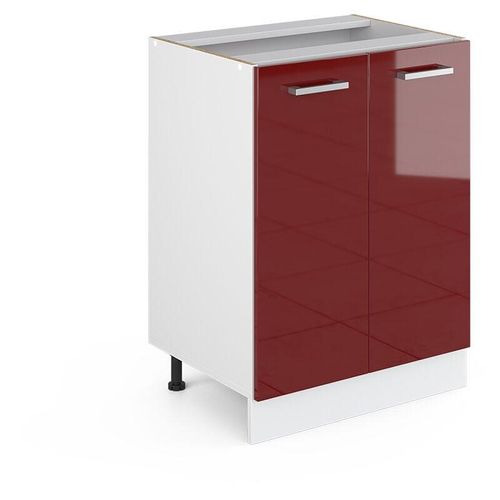 4066731397976 - Küchenunterschrank R-Line Bordeaux Hochglanz 60 cm  AP Anthrazit Vicco