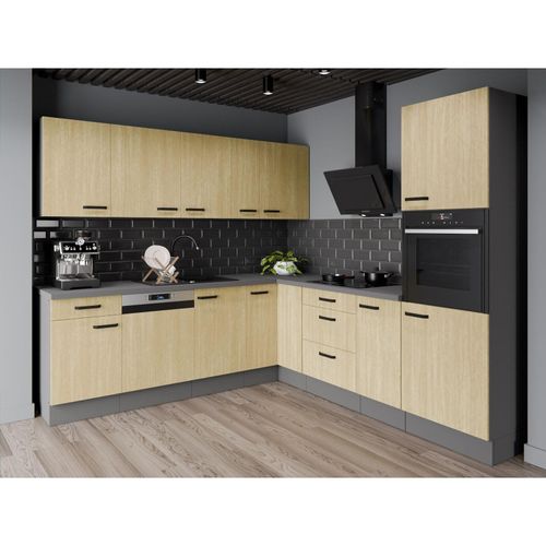 4262354979654 - Winkelküche SCANDI 250x250 cm Fischgrät Optik Küchenzeile Einbauküche Eckküche 4262354979654 - Winkelküche SCANDI 250x250 cm Fischgrät Optik Küchenzeile Einbauküche Eckküche