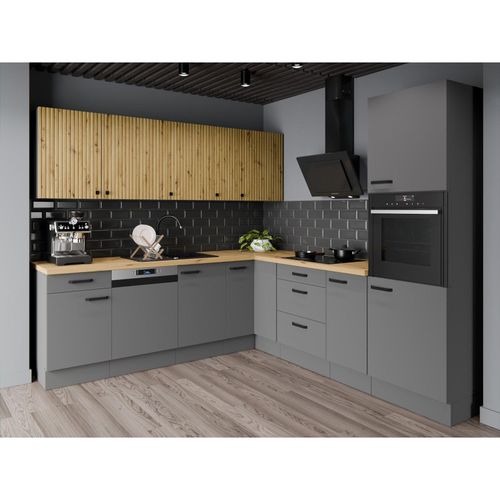 4262354979630 - Winkelküche NESSA + AVA 250x250 Küchenzeile Einbauküche Eckküche Küche Grau 4262354979630 - Winkelküche NESSA + AVA 250x250 Küchenzeile Einbauküche Eckküche Küche Grau