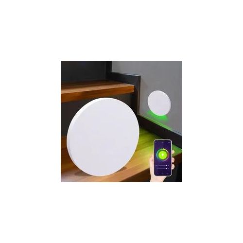 4063592016411 - LED Treppenlicht rund Smart Tuya RGB+CCT 230V 5W weiß Lichtaustritt unten Aktion 4063592016411 - LED Treppenlicht rund Smart Tuya RGB+CCT 230V 5W weiß Lichtaustritt unten Aktion