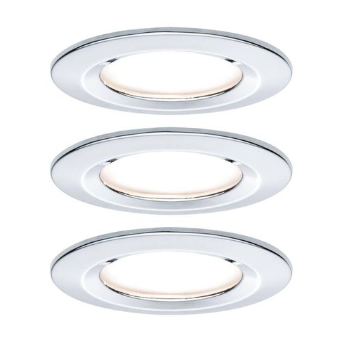 4000870934814 - LED Einbauleuchte 3-Step-Dim Nova Basisset starr IP44 rund 78mm GU10 3x65W 3x460lm 230V dimmbar 2700K Chrom