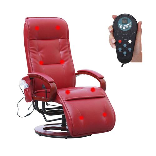 4052826119653 - Relaxsessel Terni II mit Massage ~ Leder rot 4052826119653 - Relaxsessel Terni II mit Massage ~ Leder rot