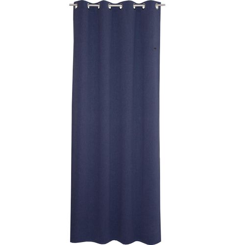 4005414416924 - Vorhang ESPRIT Harp Gardinen Gr 250 cm Ösen 140 cm blau (dunkelblau marine) Ösen Gardine Webgardine blickdicht mit Ösen fertig konfektioniert