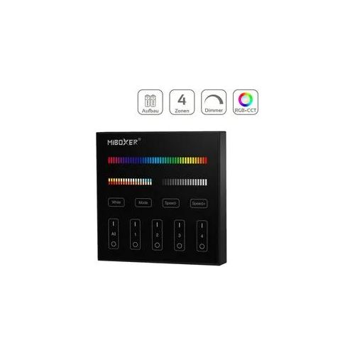 4063592016879 - MiBoxer RGB+CCT Wandschalter 4 Zonen Aufbau Dimmen Schalten Farbsteuerung batter