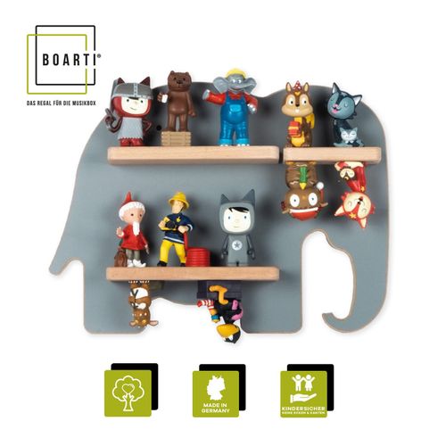 4260641120376 - Wandregal Holzregal hängend platzsparendes Regal Maße H 24 x B 33 x T 5 cm Elegantes Regal hängend Aufbewahrungsregal Tonieregal Elefant small Gr 33 grau B33cm H24cm T5cm Holzwerkstoff Holz Spanplatte Regale 4260641120376 - Wandregal Holzregal hängend platzsparendes Regal Maße H 24 x B 33 x T 5 cm Elegantes Regal hängend Aufbewahrungsregal Tonieregal Elefant small Gr 33 grau B33cm H24cm T5cm Holzwerkstoff Holz Spanplatte Regale