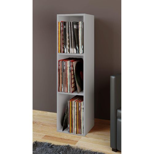 4051814401114 - Media-Regal Holz Schallplatten Regal Stand Regal mit 3 Fächer für 100 Schallplatten Maße H 107 x B 34 x T 30 cm - Platto Gr 34 grau B34cm H107cm T30cm Holzwerkstoff Holz Spanplatte Regale 4051814401114 - Media-Regal Holz Schallplatten Regal Stand Regal mit 3 Fächer für 100 Schallplatten Maße H 107 x B 34 x T 30 cm - Platto Gr 34 grau B34cm H107cm T30cm Holzwerkstoff Holz Spanplatte Regale