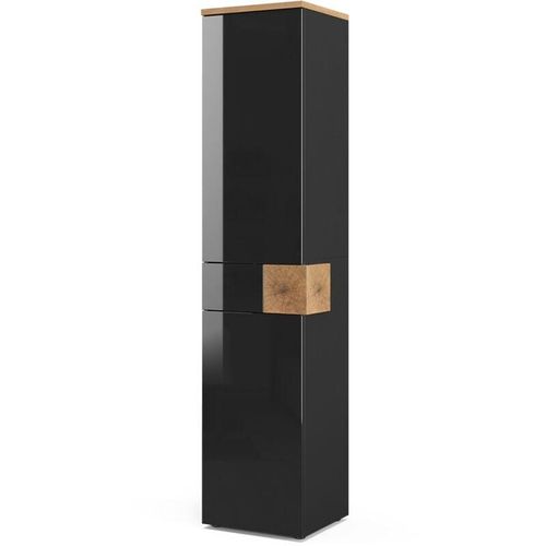 4066731029402 - Hochschrank Badschrank Badezimmerschrank Eden 2 Türen Schublade 5 Fächer