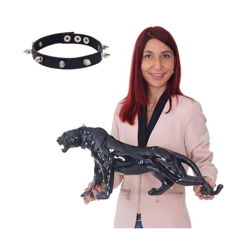 4057651151434 - Deko Figur Panther 59cm Polyresin Skulptur Leopard In- Outdoor ~ schwarz hochglanz mit Halsband 4057651151434 - Deko Figur Panther 59cm Polyresin Skulptur Leopard In- Outdoor ~ schwarz hochglanz mit Halsband