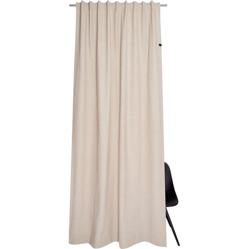 4005414469821 - Vorhang SCHÖNER WOHNEN-KOLLEKTION Solo Gardinen Gr 300 cm Multifunktionsband 130 cm beige (natur) Landhaus Gardinen mit Lederapplikation