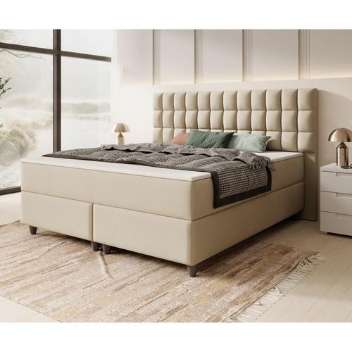 4065307005871 - Inter Handels Boxspringbett WIEN - versch Ausführungen - 180x200cm Samt Beige TFK 4065307005871 - Inter Handels Boxspringbett WIEN - versch Ausführungen - 180x200cm Samt Beige TFK
