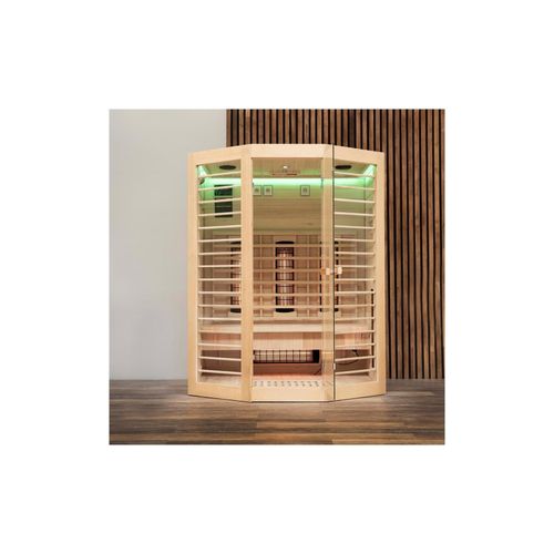 4058166099310 - Infrarotkabine redsun xl Deluxe - 155 x 120 x 190 cm - für 2-3 Personen 6 Vollspektrumstrahler Holz Hemlocktanne i Infrarotsauna Sauna 4058166099310 - Infrarotkabine redsun xl Deluxe - 155 x 120 x 190 cm - für 2-3 Personen 6 Vollspektrumstrahler Holz Hemlocktanne i Infrarotsauna Sauna