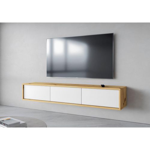 4068223036448 - Lowboard INOSIGN Frida Sideboards Gr B H T 180 cm x 32 cm x 36 cm artisan weiss weiß (artisan weiß) Hängend oder stehend montierbar