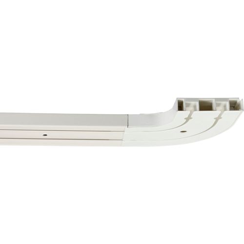 9002777238809 - Gardinenschiene GARESA Kunststoffschiene CREDO Gardinenstangen Gr L 520 cm 2 läufig weiß Gardinenschienen seitlich mit Rundbögen (kein Spalt zwischen Vorhang und Wand)