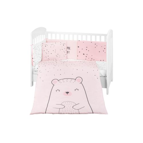 3801101061177 - Kikkaboo Babybettwäsche Bär 6-tlg Decke 135 x 95 Kissen 45 x 35 Laken 120 x 60 rosa 3801101061177 - Kikkaboo Babybettwäsche Bär 6-tlg Decke 135 x 95 Kissen 45 x 35 Laken 120 x 60 rosa