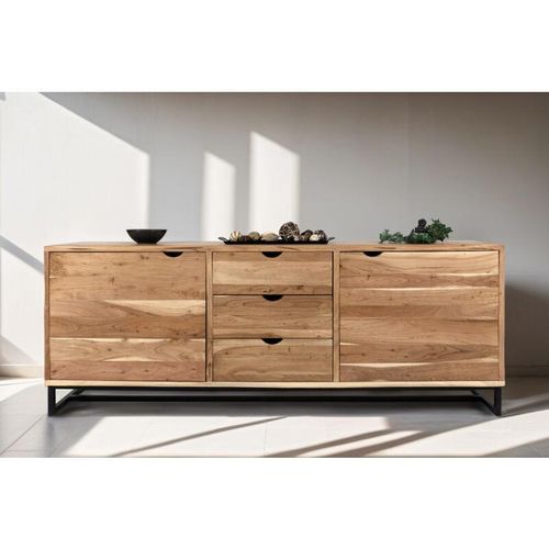 4251517489802 - SAM - Sideboard Kommode Akazienholz naturfarben massiv 200 x 80 cm Sukhothai