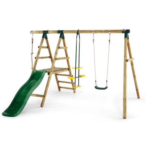 4260341189642 - Holz-Schaukelset mit Rutsche Meerkat 4260341189642 - Holz-Schaukelset mit Rutsche Meerkat